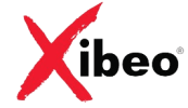 The image shows the Xibeo logo, consisting of a stylized red "X" followed by the text "ibeo" in black. The "X" is bold and brush-stroked, creating a striking contrast with the sleek typeface of "ibeo.